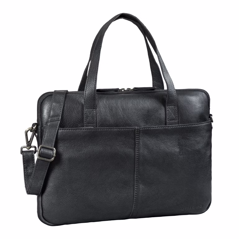 "Leonel" Sacoche Ordinateur Cuir 15.6 Pouces avec Sangle et Poignées pour Homme "Leonel" Sacoche Ordinateur Cuir 15.6 Pouces avec Sangle et Poignées pour Homme