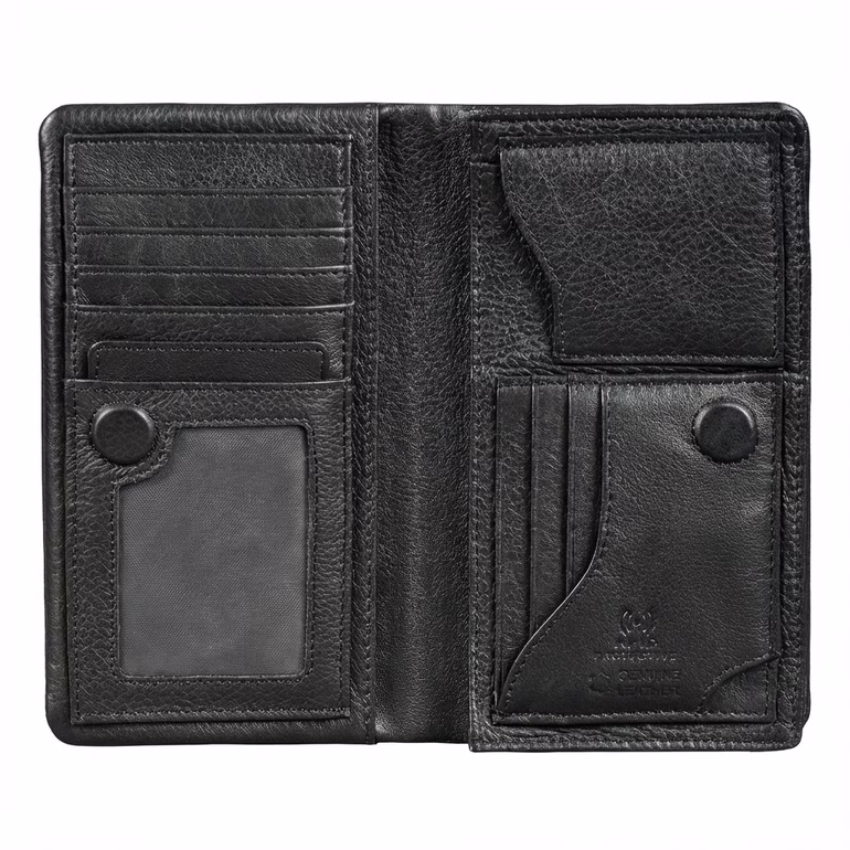 "Kenan" XL Portefeuille Homme Cuir Véritable con RFID, Porte-Monnaie pour 11 Cartes