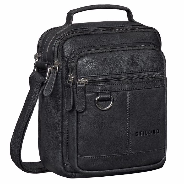 "Jonas" Petit Sac Bandoulière Homme Cuir avec poignée pour Tablette 8 Pouces "Jonas" Petit Sac Bandoulière Homme Cuir avec poignée pour Tablette 8 Pouces