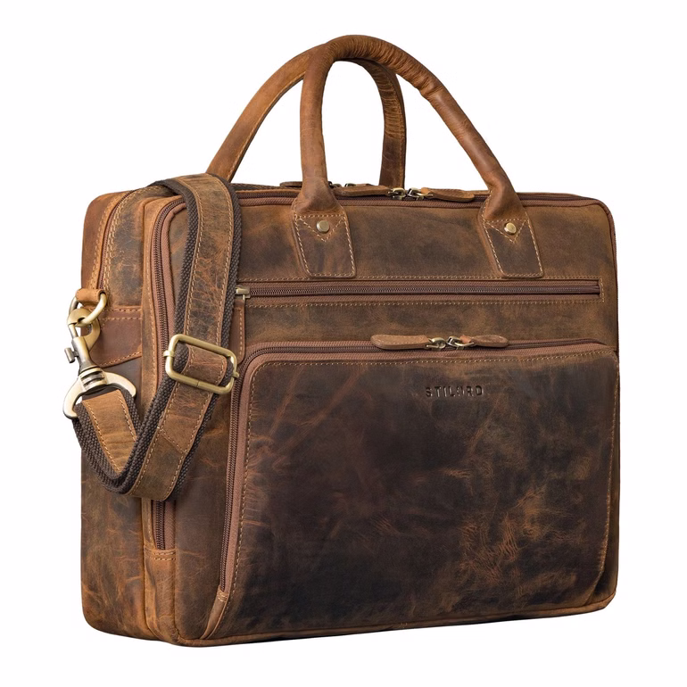  "Dylan" Grande Serviette Cuir Homme pour Ordinateur 16 Pouces & A4 