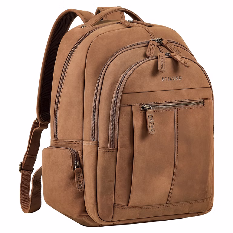 Second Choix "Alaric" Grand Sac à Dos Homme Cuir Sac a Dos Ordi Portable 17 Pouces