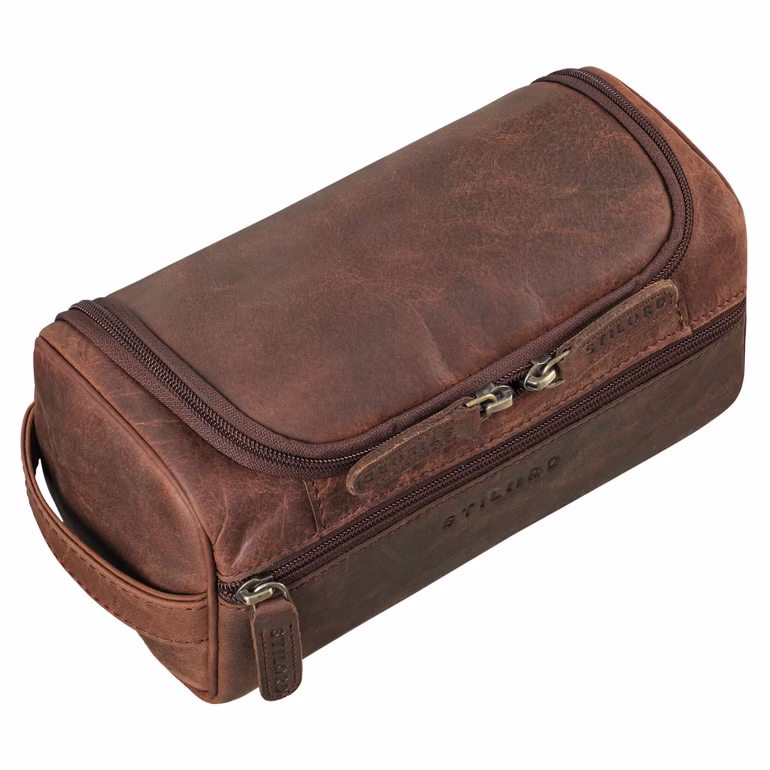 Second Choix "Rowan" Vintage Trousse de Toilette à Suspendre Cuir Second Choix "Rowan" Vintage Trousse de Toilette à Suspendre Cuir