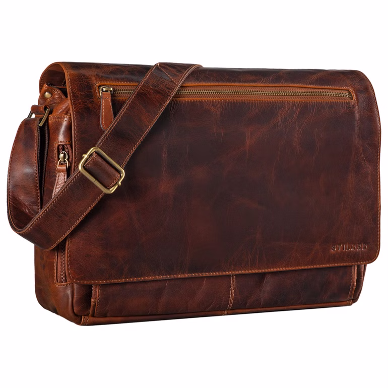 "Jan" Vintage Sacoche en Cuir