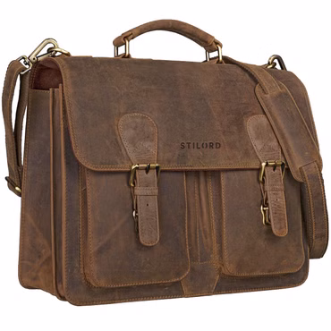 "Karl" Serviette Cartable Homme en Cuir