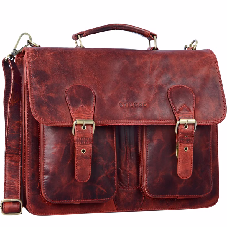 "Karl" Serviette Cartable Homme en Cuir