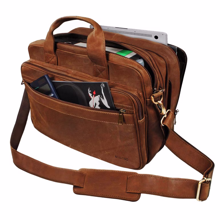 "Leopold" Sac d'Enseignant Hommes Cuir