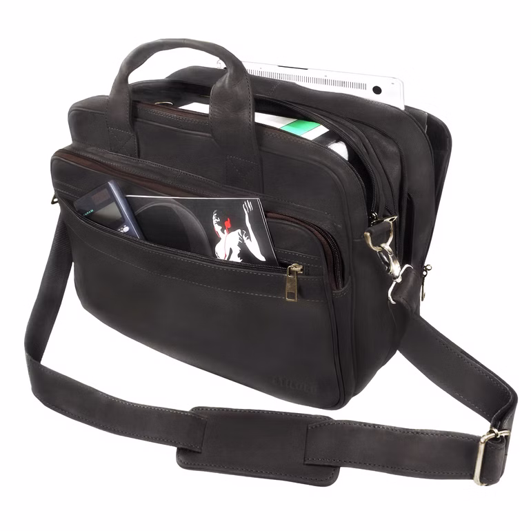 "Leopold" Sac d'Enseignant Hommes Cuir