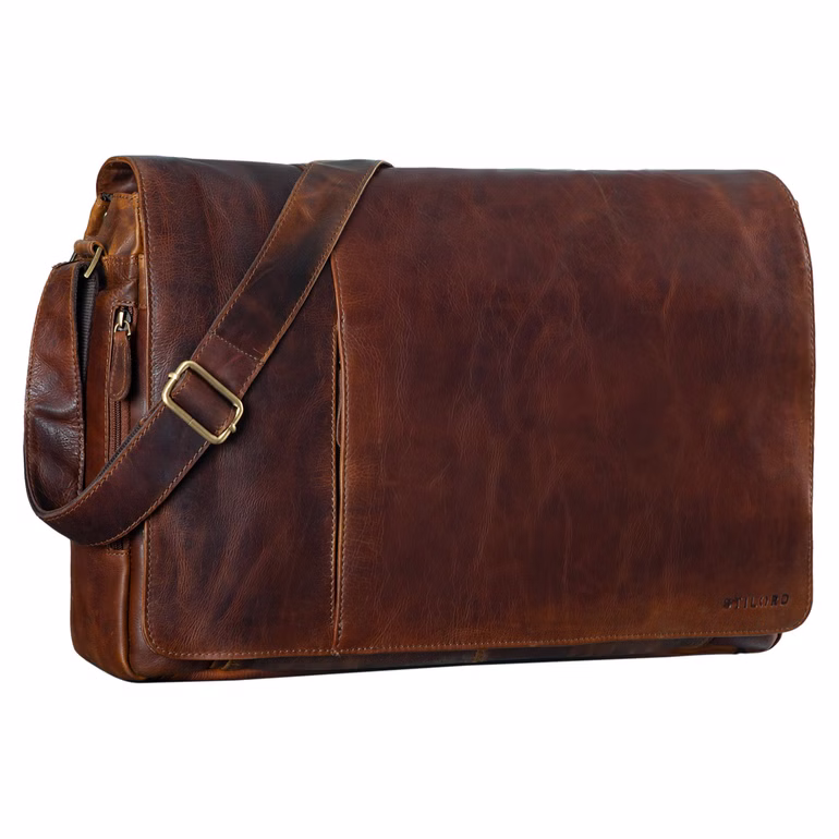"Maximus" Sac Bandoulière  XXL Cuir pour Ordinateur Portable 17 - 21 Pouces