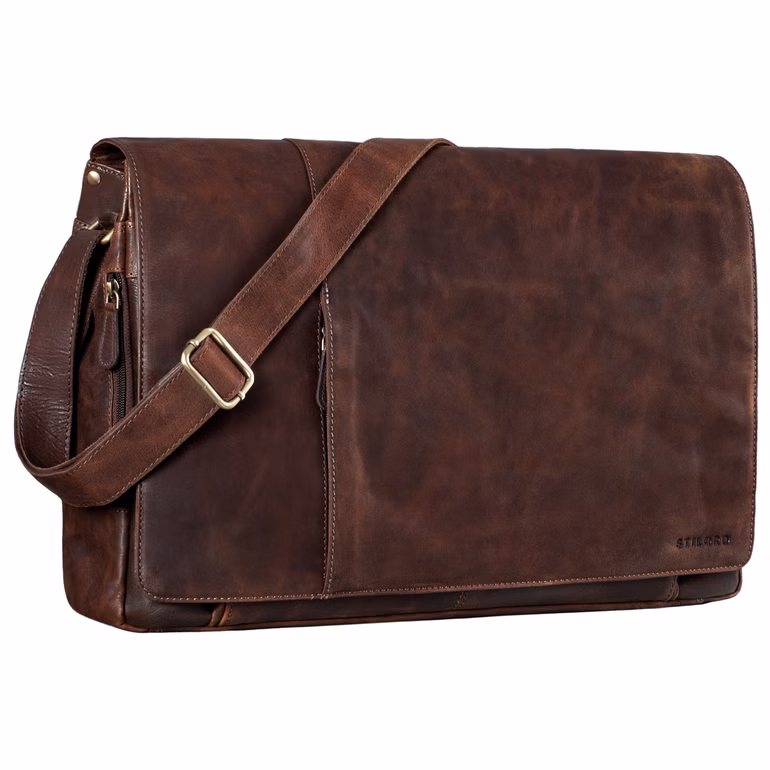 "Maximus" Sac Bandoulière  XXL Cuir pour Ordinateur Portable 17 - 21 Pouces
