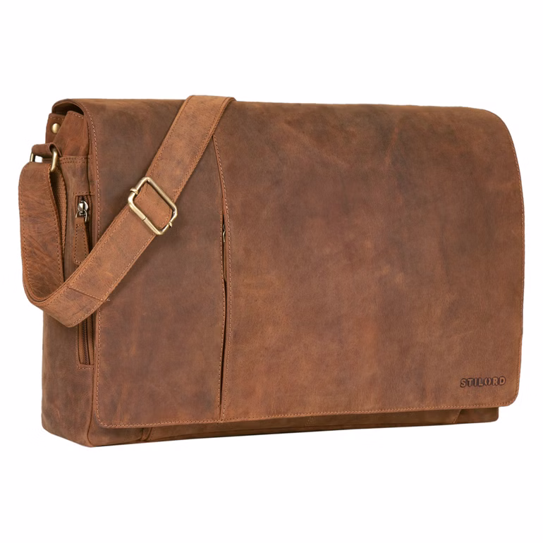 "Maximus" Sac Bandoulière  XXL Cuir pour Ordinateur Portable 17 - 21 Pouces
