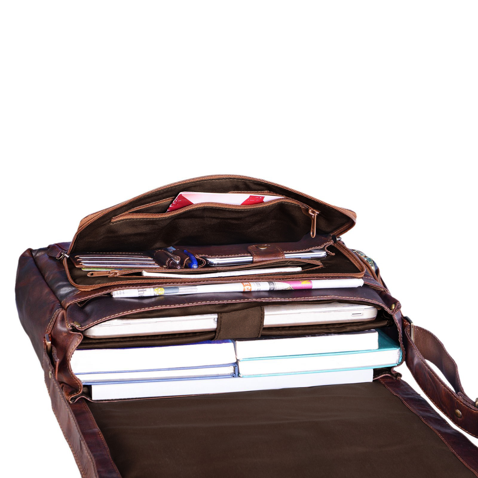 STILORD 'Marlon' - Sac Bandoulière Cuir Véritable Homme Vintage Élégant 15.6" Ordinateur Portable Bureau Université