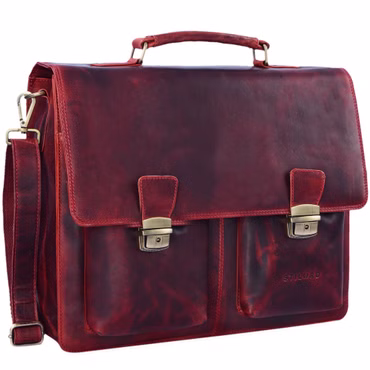 "Tiberius" Vintage Serviette en cuir
