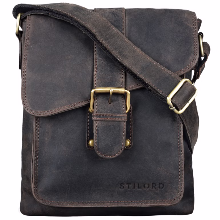 "Mattia"  Petit Sac Bandoulière Homme Cuir Véritable Sacoche