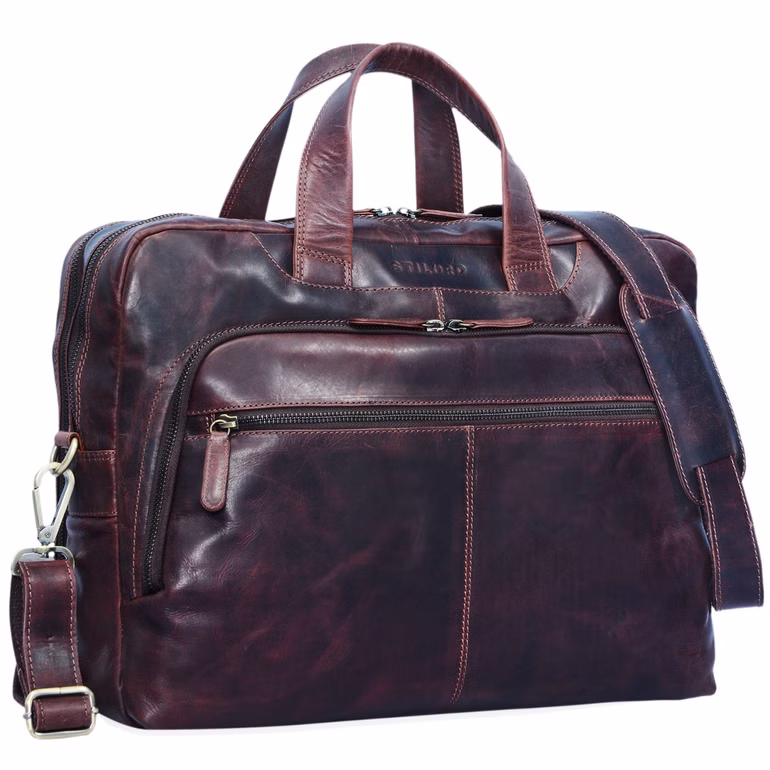 "Lias" Sac en Bandoulière grande en Cuir Véritable