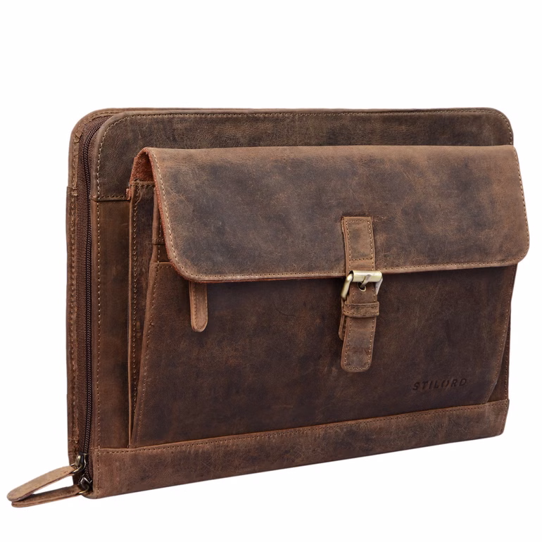 "Emilius" Porte-document Homme Cuir Vintage