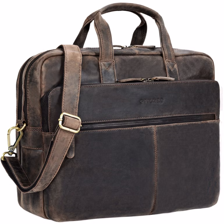 "William" Serviette Classique Homme Cuir XL