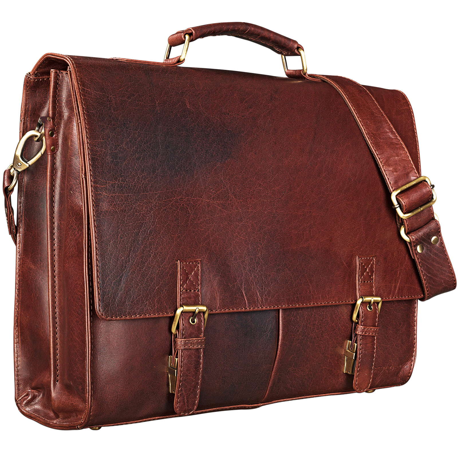 STILORD 'Emilius' Porte-Documents Cuir Véritable Vintage – Pochette A4 + Ordinateur 13,3" – Élégance Business