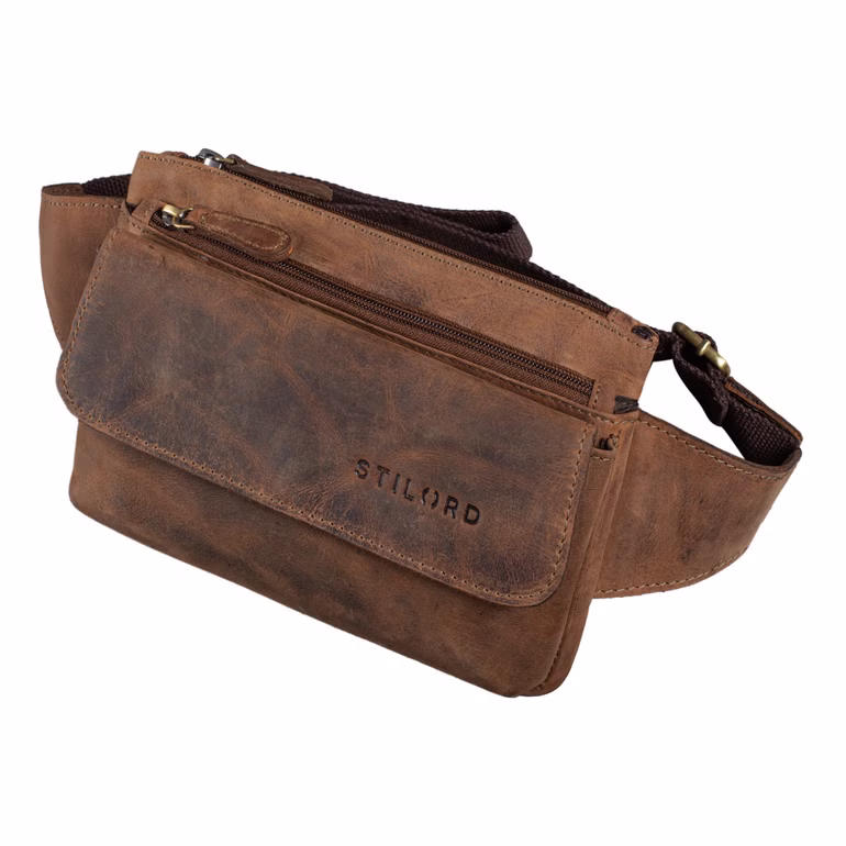 "Atlanta" Vintage Sacoche Ceinture Cuir