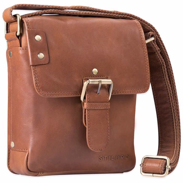 'Alessio' Sac Messenger Cuir pour Homme