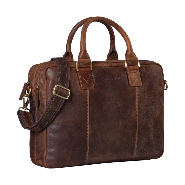 'Zacharias' Vintage Porte-documents en Cuir