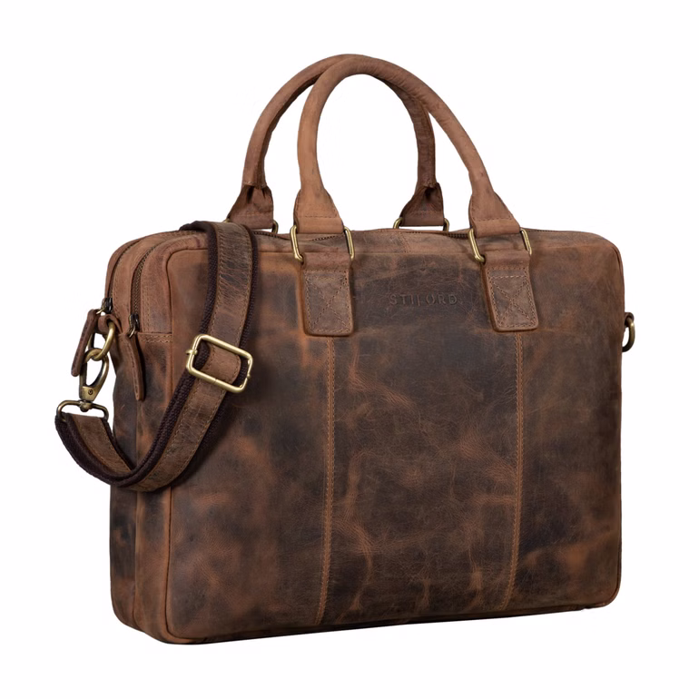 'Zacharias' Vintage Porte-documents en Cuir
