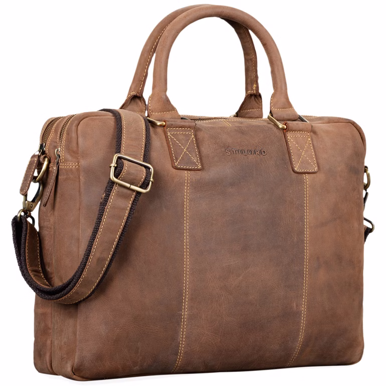 'Zacharias' Vintage Porte-documents en Cuir