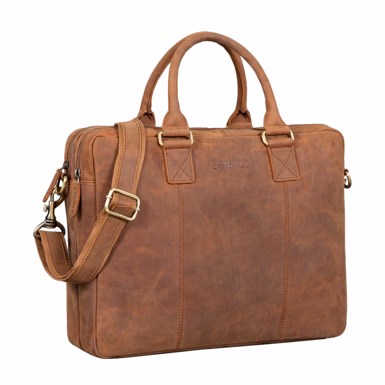 'Zacharias' Vintage Porte-documents en Cuir