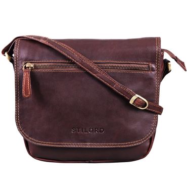 Marron STILORD Mikkel Bourse en Cuir avec Liens de Serrage Sac Etui Vintage Portefeuille M/édi/éval Porte-Monnaie Porte Cl/é Coin Purse Cuir V/éritable Couleur:tisco